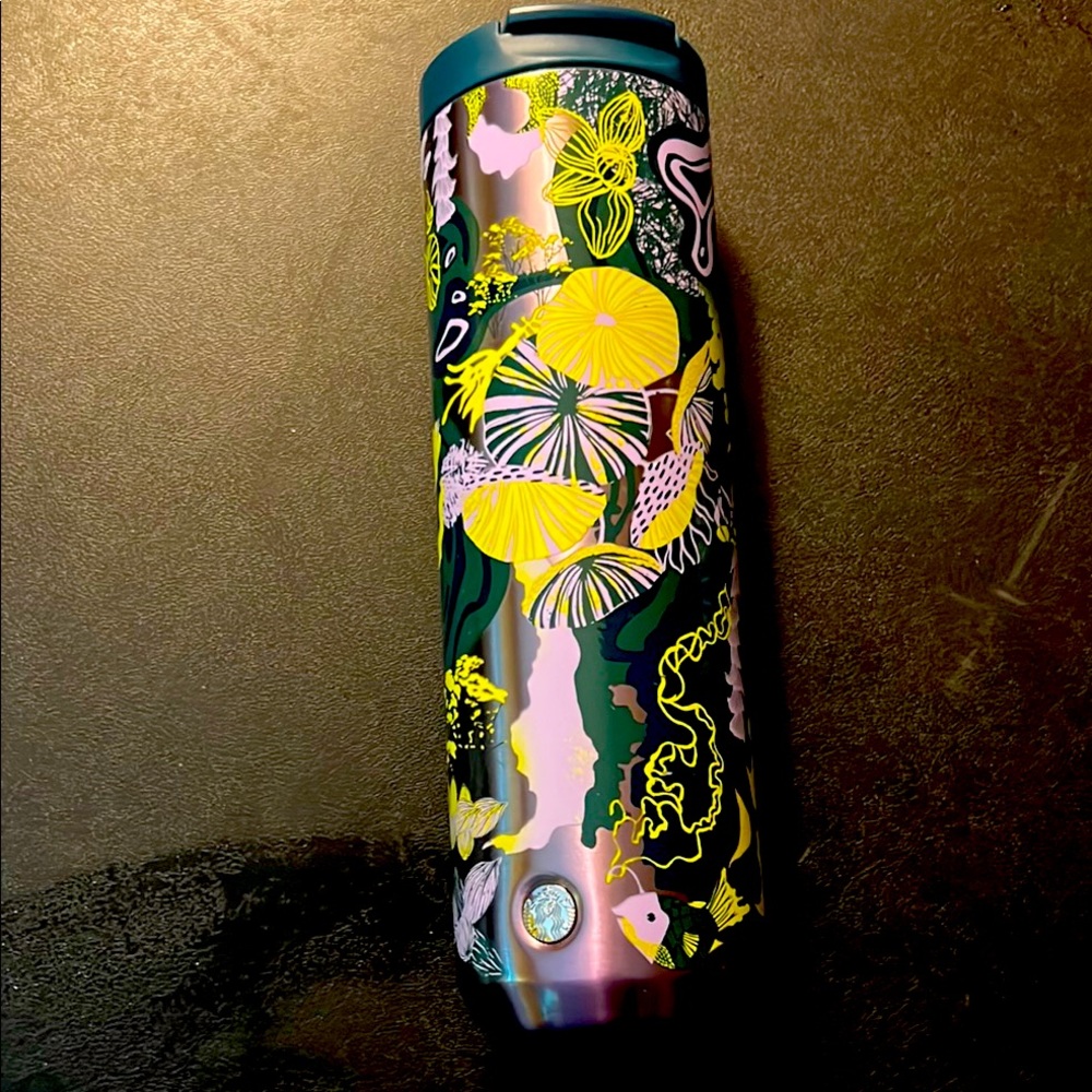 Floral Patterned Tumbler with Lid